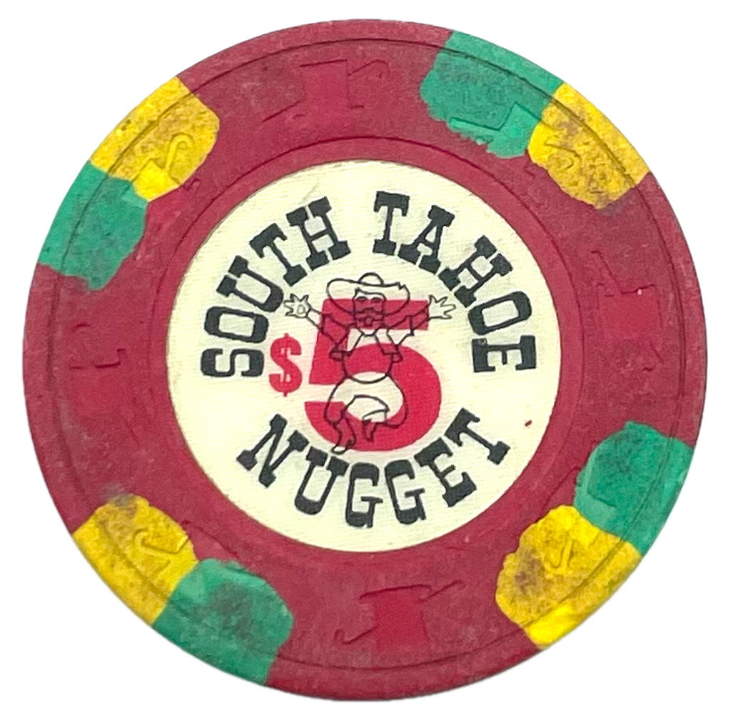 South Tahoe Nugget Casino Stateline NV $5 Chip 1980