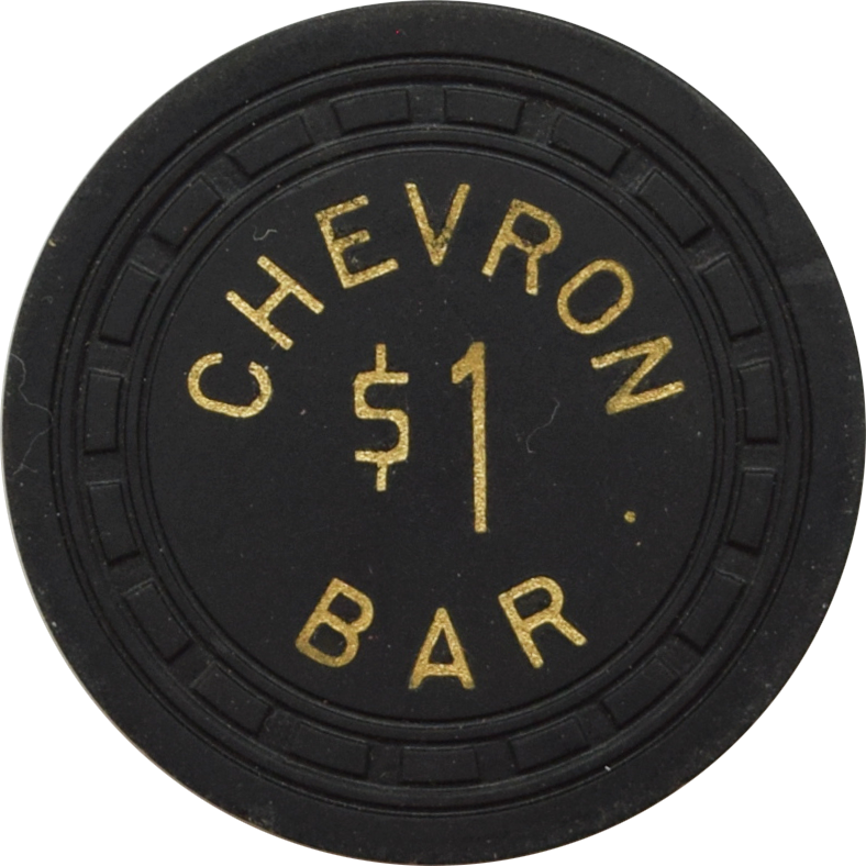 Chevron Bar Casino Searchlight Nevada $1 Chip 1957