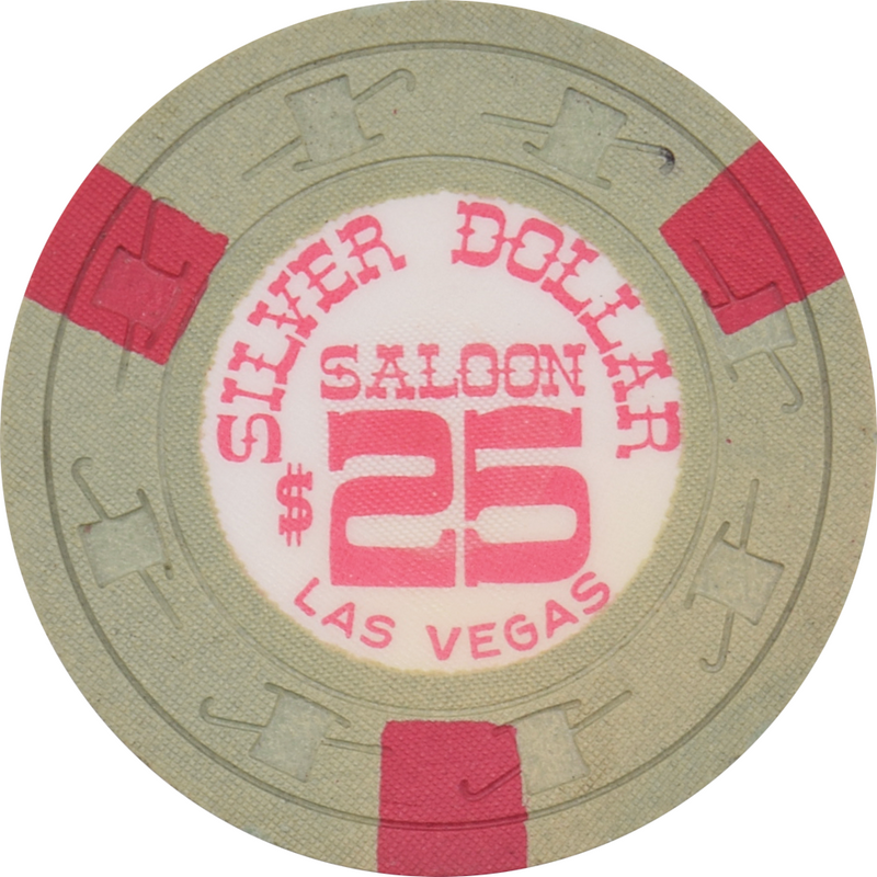 Silver Dollar Saloon Casino Las Vegas Nevada $25 Chip 1965