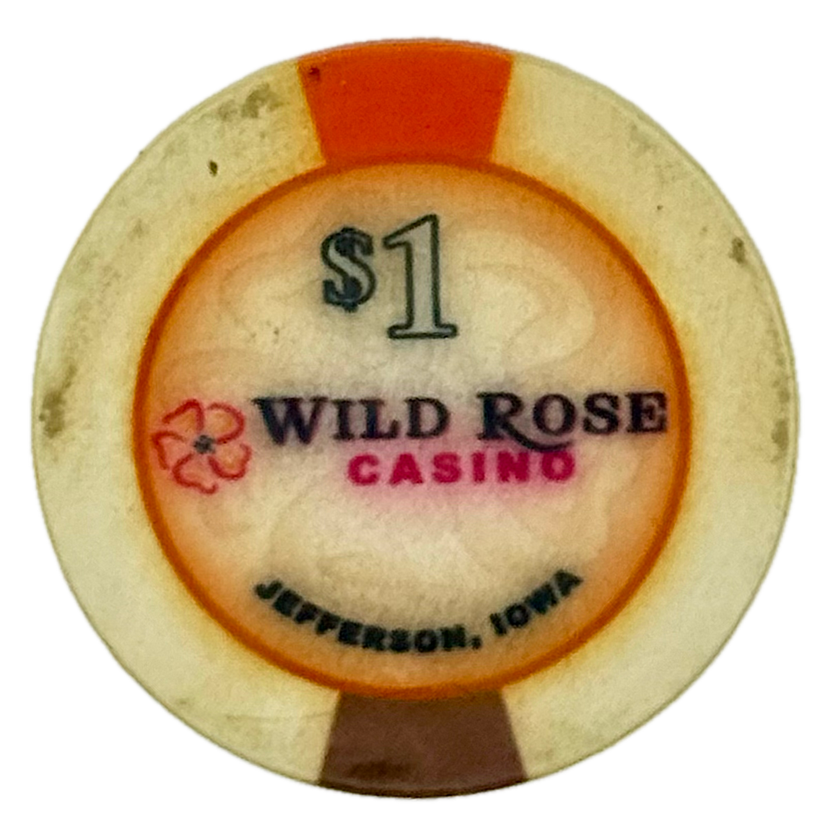 Wild Rose Casino Jefferson IA $1 Chip 2015