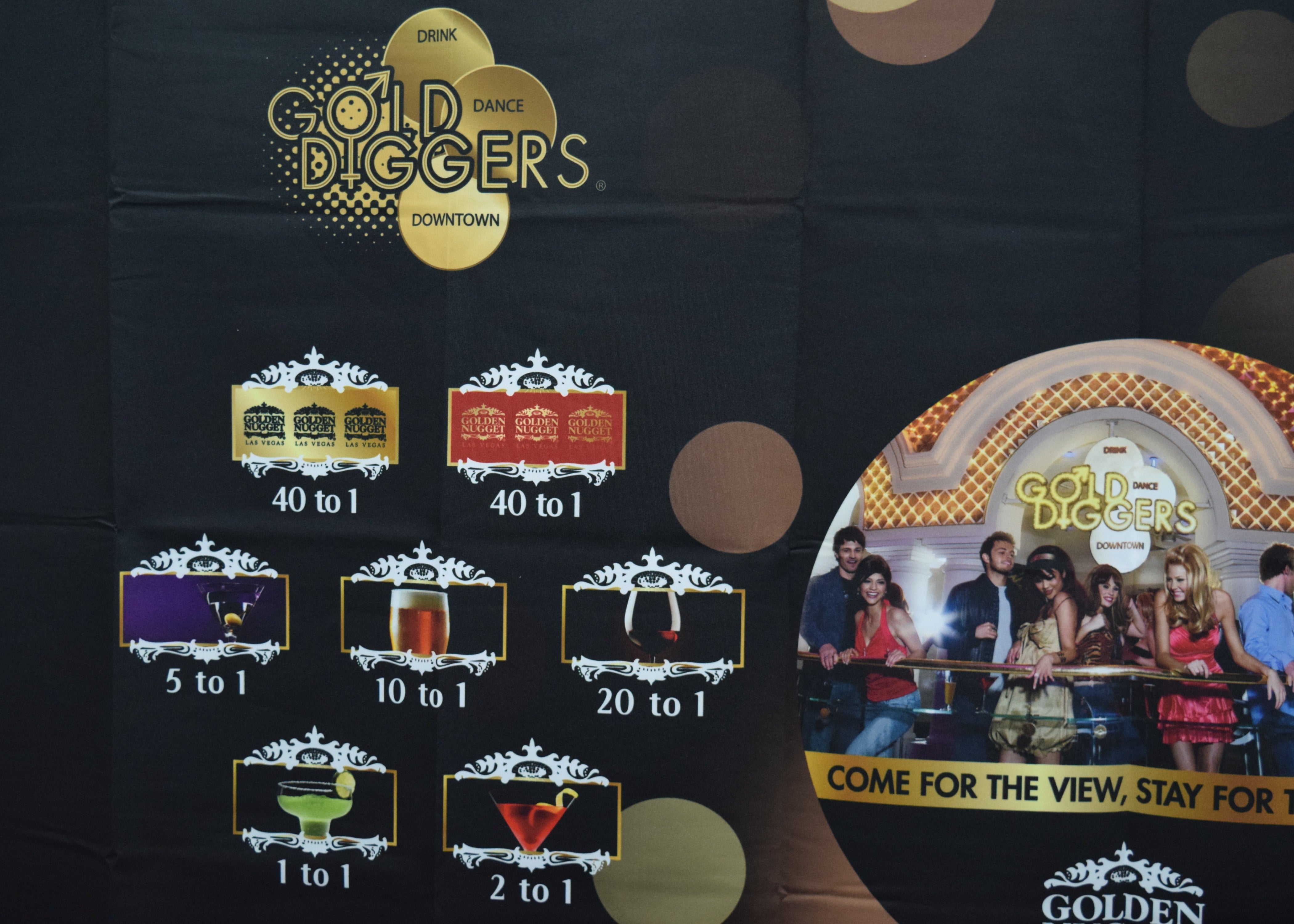 Golden Nugget Casino Las Vegas Nevada Prize Wheel Gold Diggers Layout