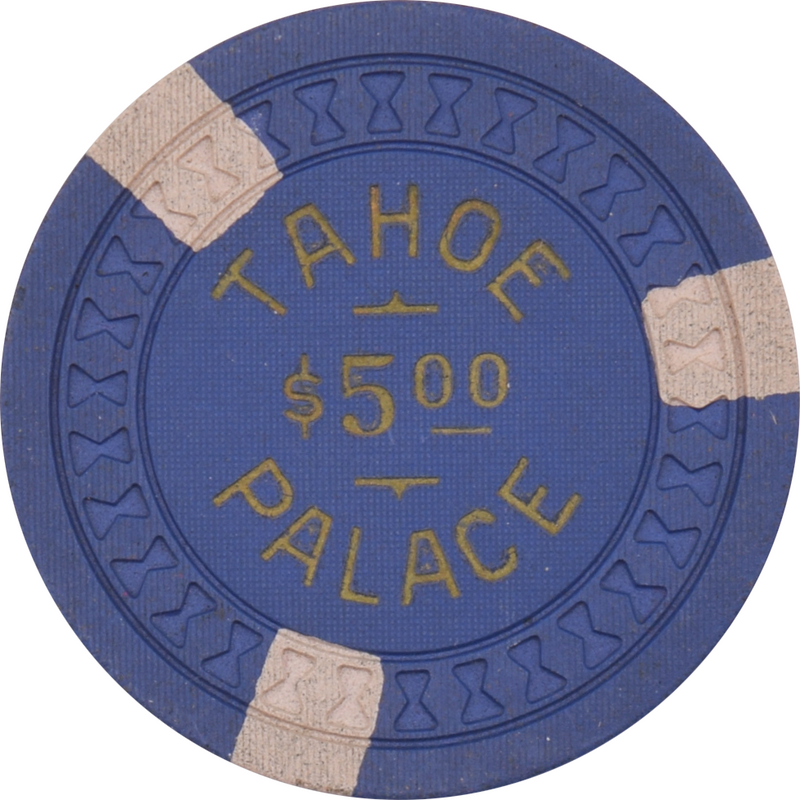 Tahoe Palace Casino Lake Tahoe Nevada $5 Warped Chip 1956
