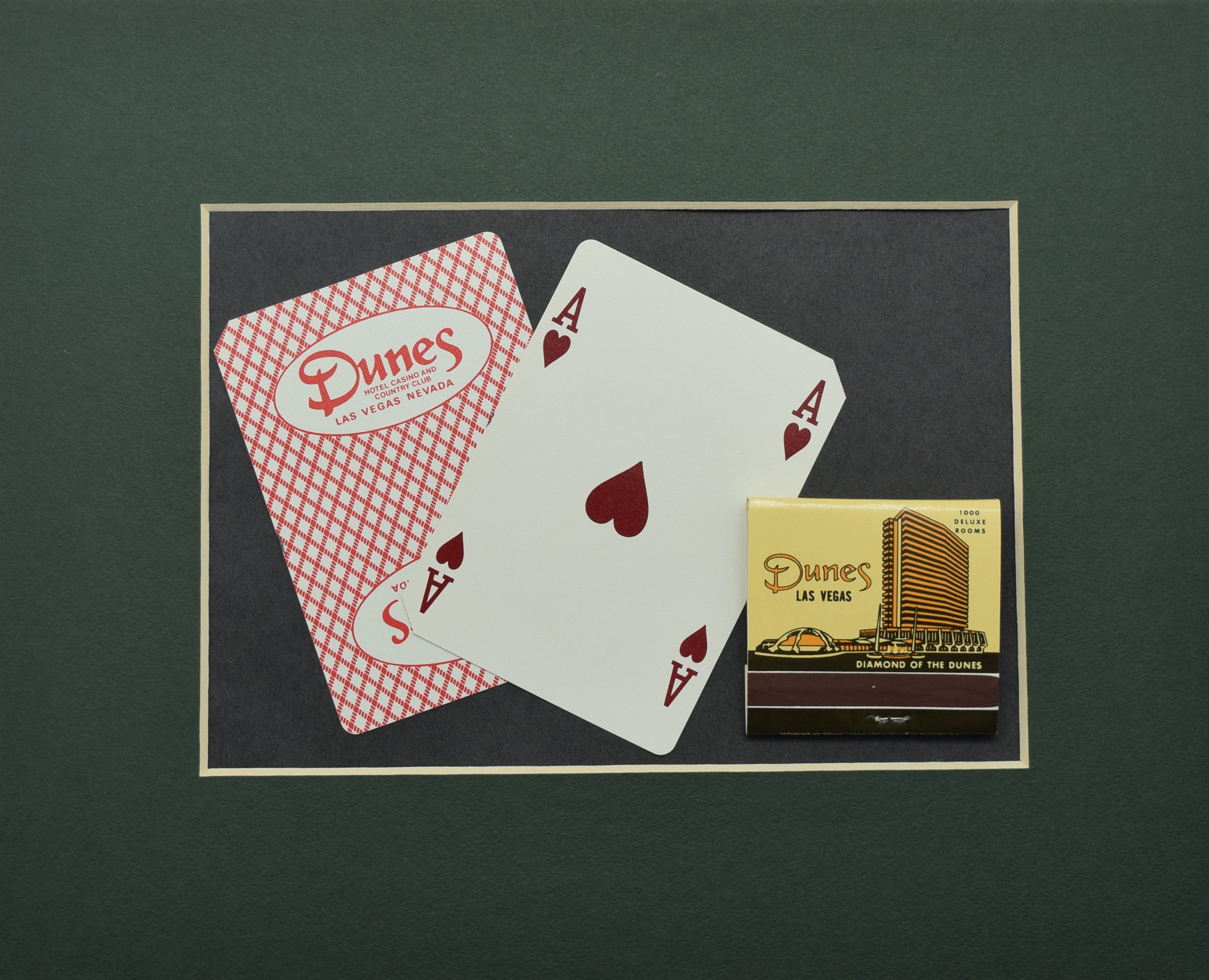 Dunes Casino Las Vegas Nevada Cards with Matchbook for frame (8" x 10")