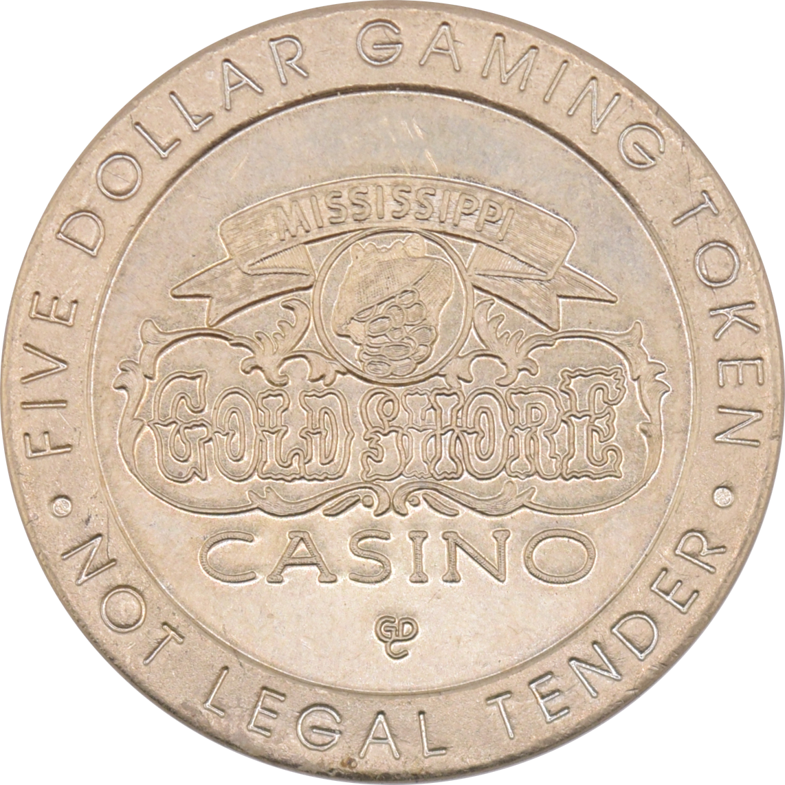 Gold Shore Casino Biloxi Mississippi $5 Token