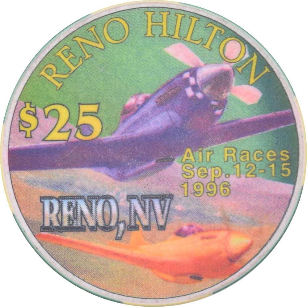 Hilton Resort Casino Reno Nevada $5 Reno Air Races Chip 1996