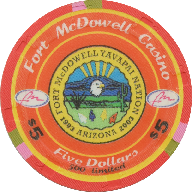 Fort McDowell Casino Ft. McDowell Arizona $5 RHC Chip