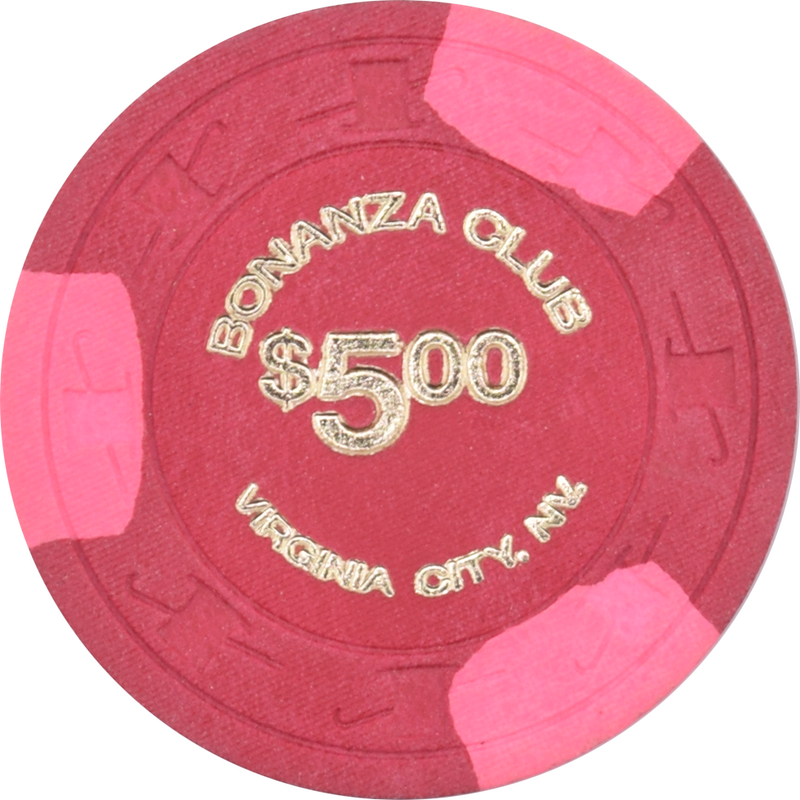 Bonanza Club Casino Virginia City Nevada $5 Chip 1973