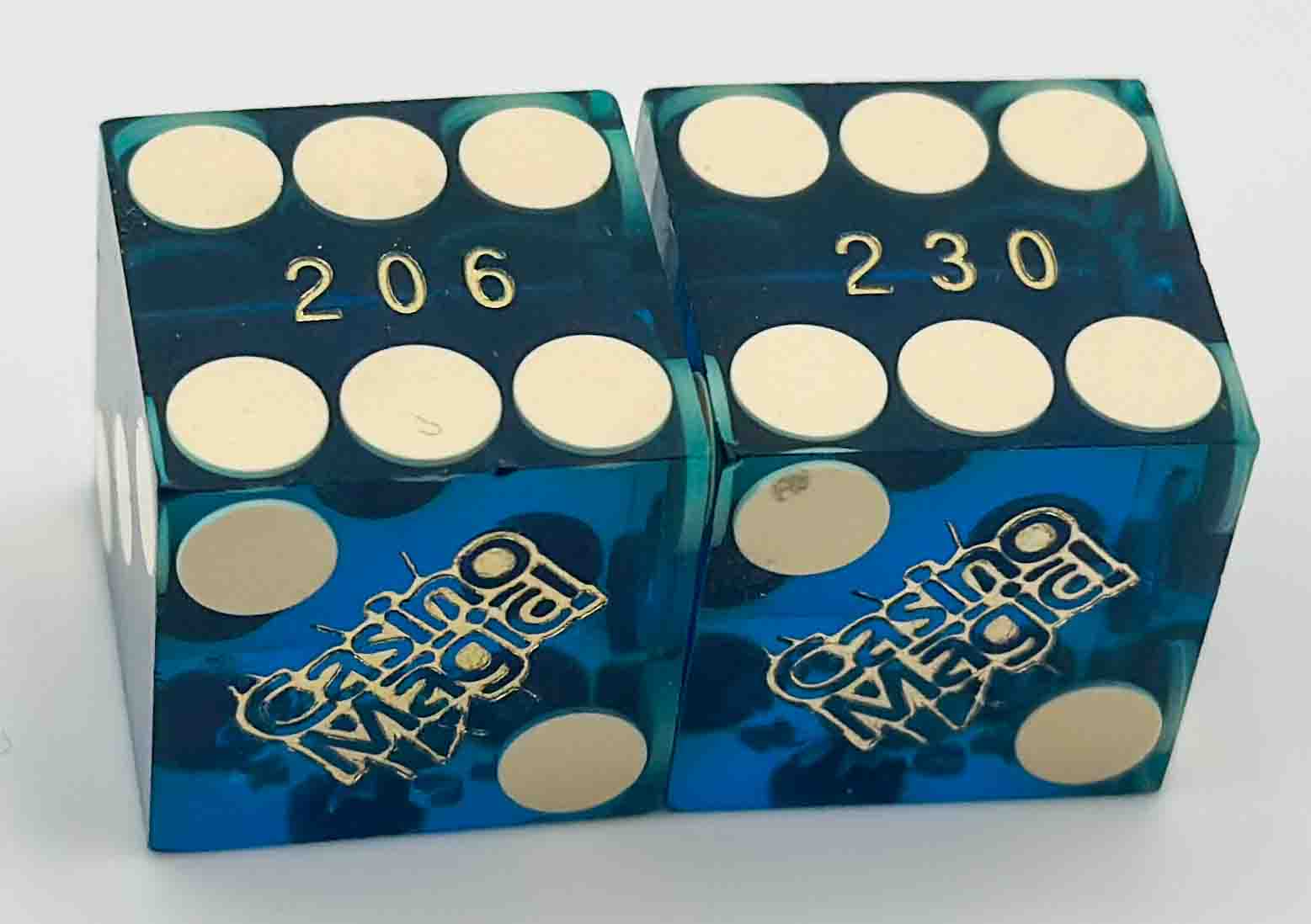 Casino Magic Used Blue Dice Biloxi Mississippi