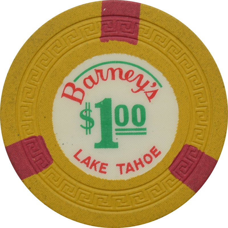 Barney's Casino Lake Tahoe Nevada $1 Chip 1961