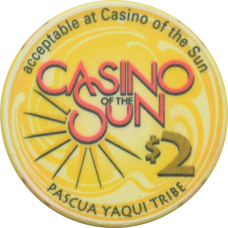 Casino del Sol /Sun (Sol Casinos) Resort Tucson Arizona $2 Ceramic Chip