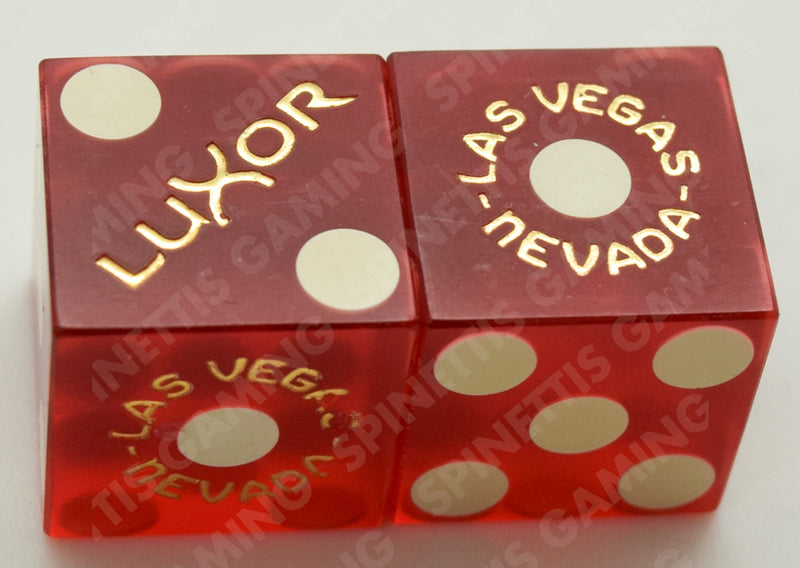 Luxor Used Matching Number Pair of Casino Dice