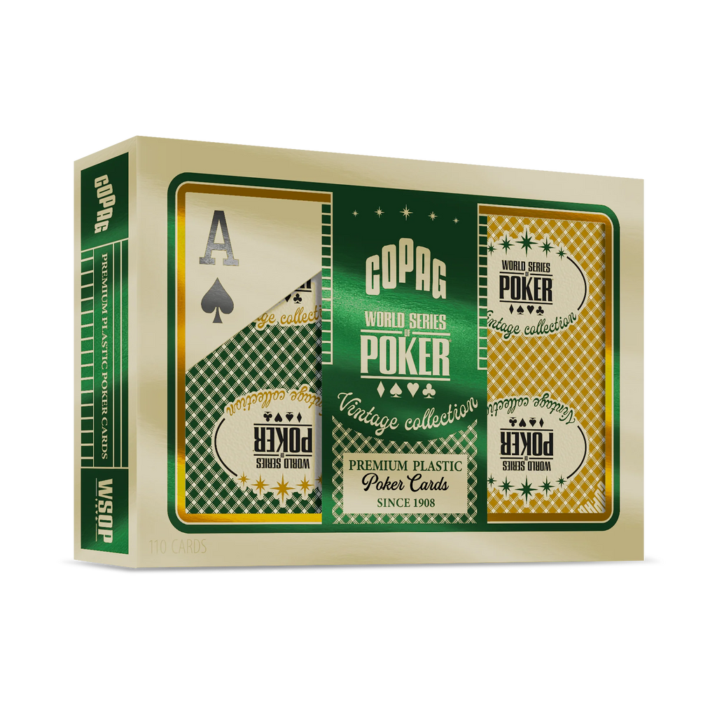 Copag Vintage WSOP Poker Size Jumbo Index Green/Gold Double Deck Set