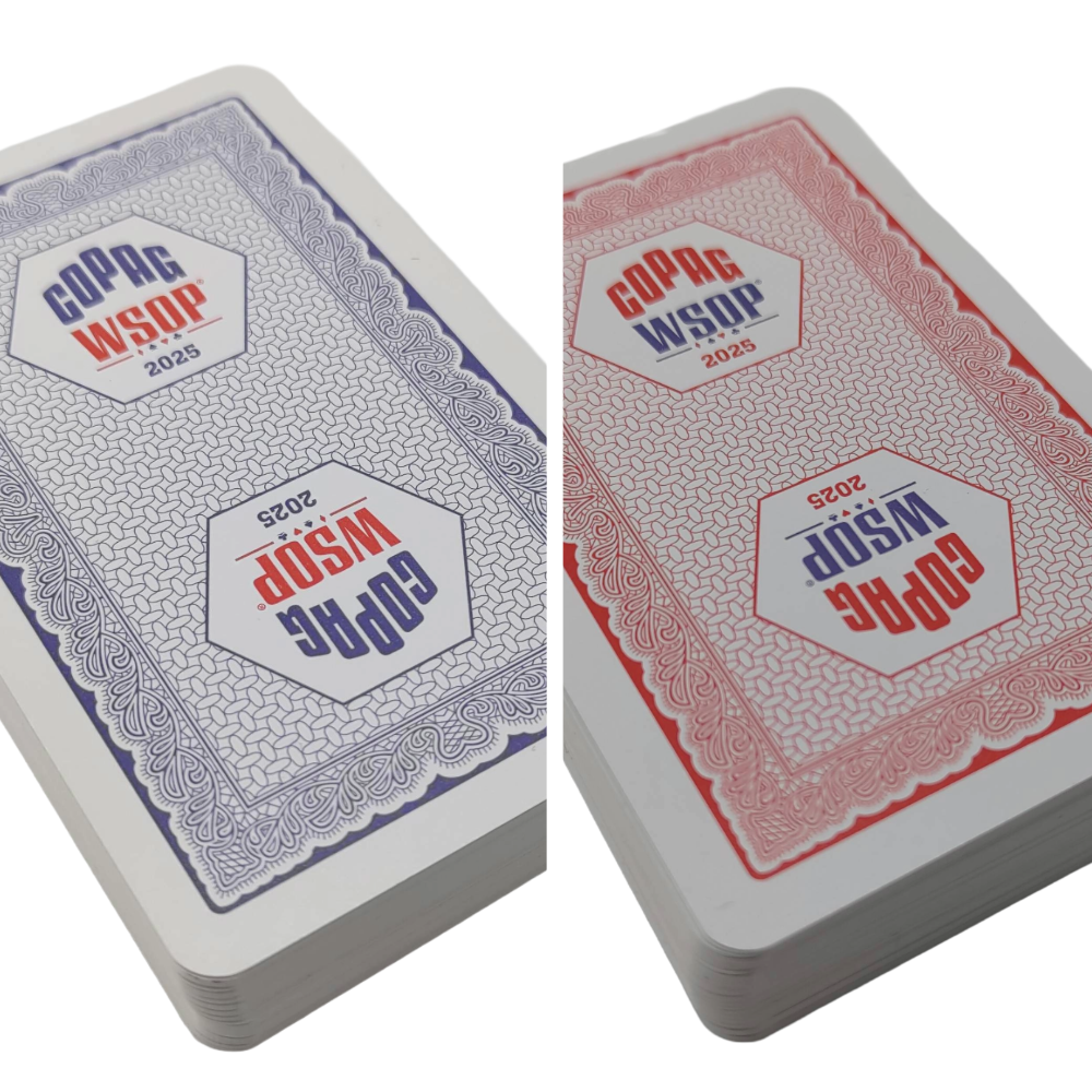 Copag 2025 WSOP Played 100% Plastic Playing Cards Bridge Narrow 2-deck Set