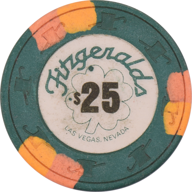 Fitzgeralds Casino Las Vegas Nevada $25 Chip 1988