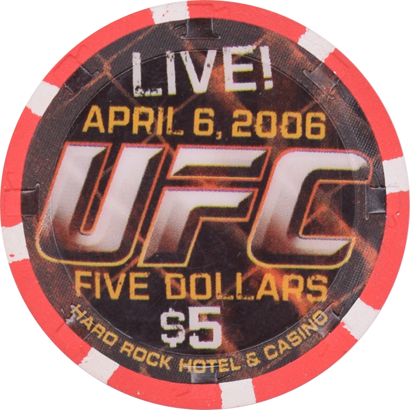 Hard Rock Casino Las Vegas Nevada $5 UFC / The Joint Chip 2006