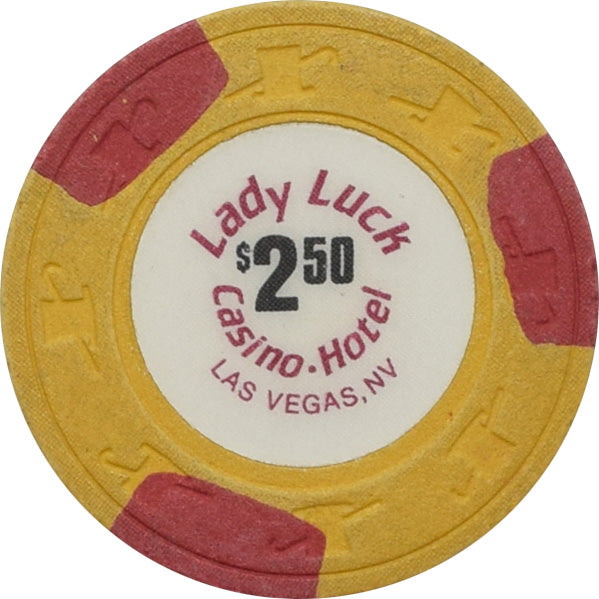 Lady Luck Casino Las Vegas Nevada $2.50 Chip 1980s
