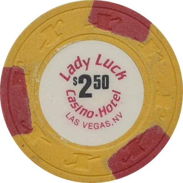 Lady Luck Casino Las Vegas Nevada $2.50 Chip 1980s
