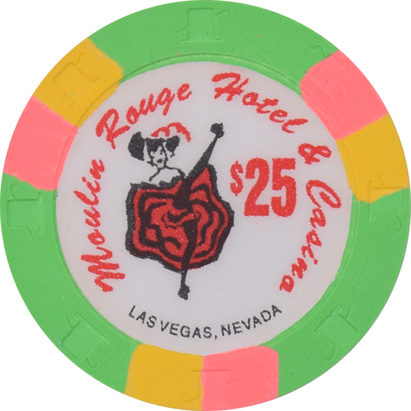 Moulin Rouge Casino Las Vegas Nevada $25 Chip 1993