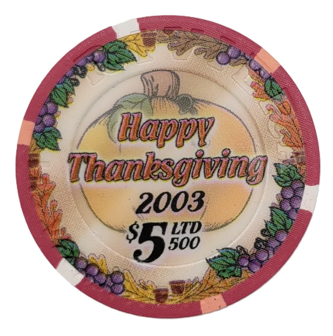 Riviera Casino Las Vegas $5 Thanksgiving Chip 2003