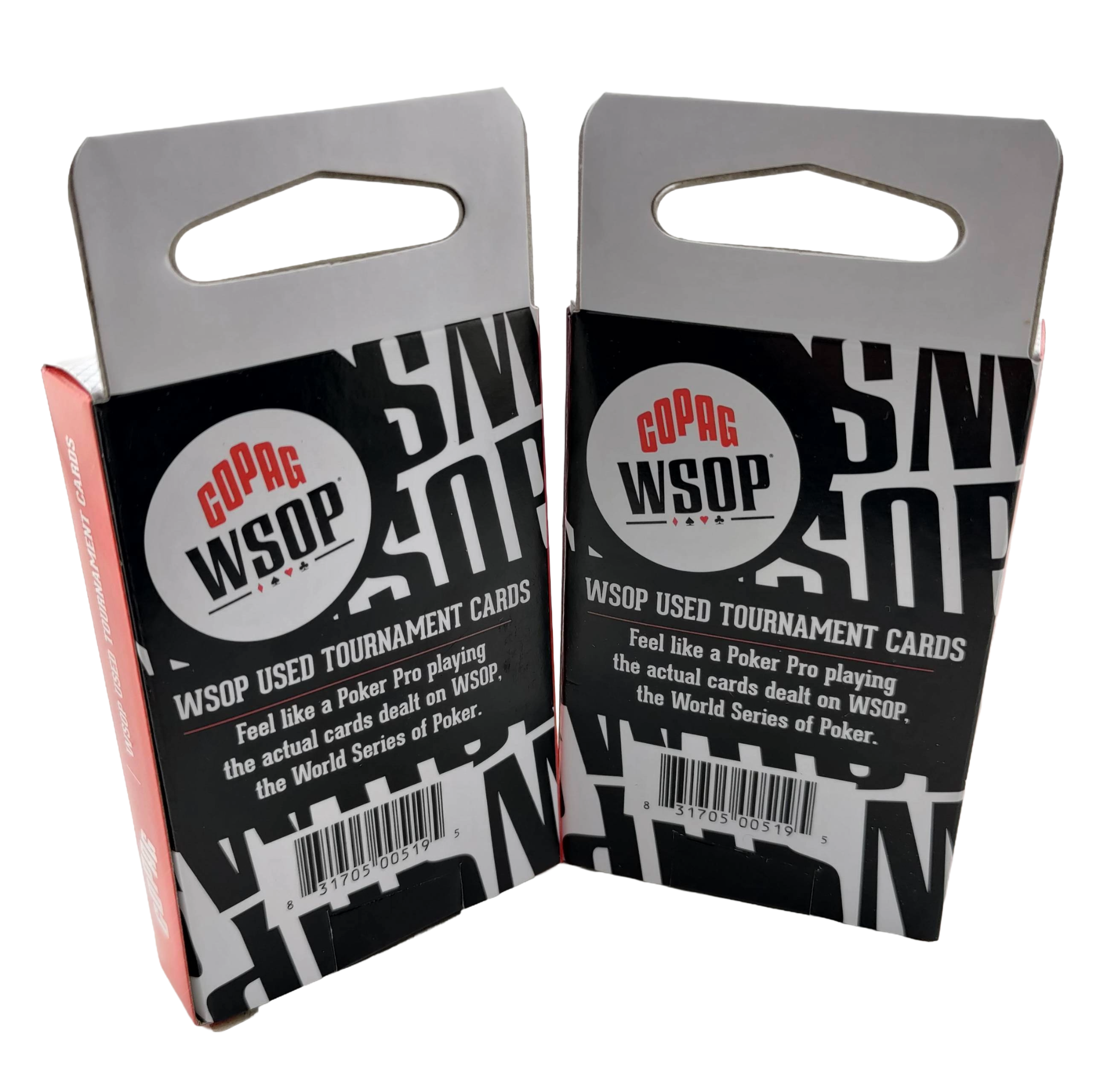 Copag 2025 WSOP Modern Played 100% Plastic Playing Cards Bridge Narrow 2-deck Set