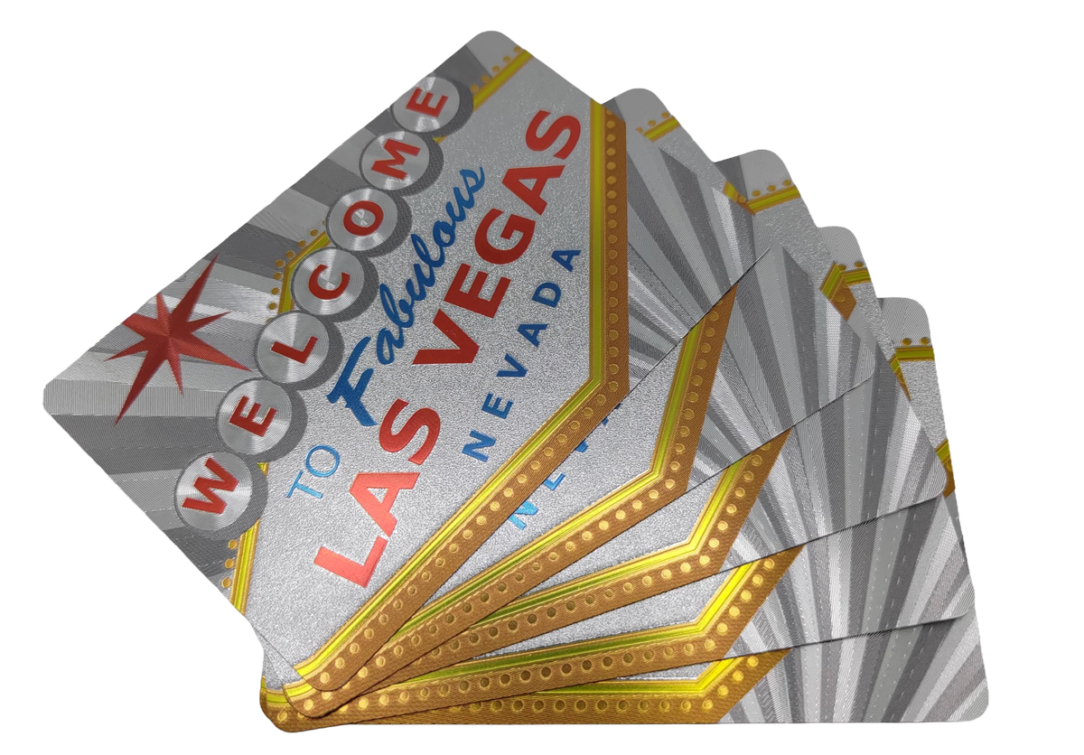 Welcome to Las Vegas Sign Foil Plastic Playing Card Deck