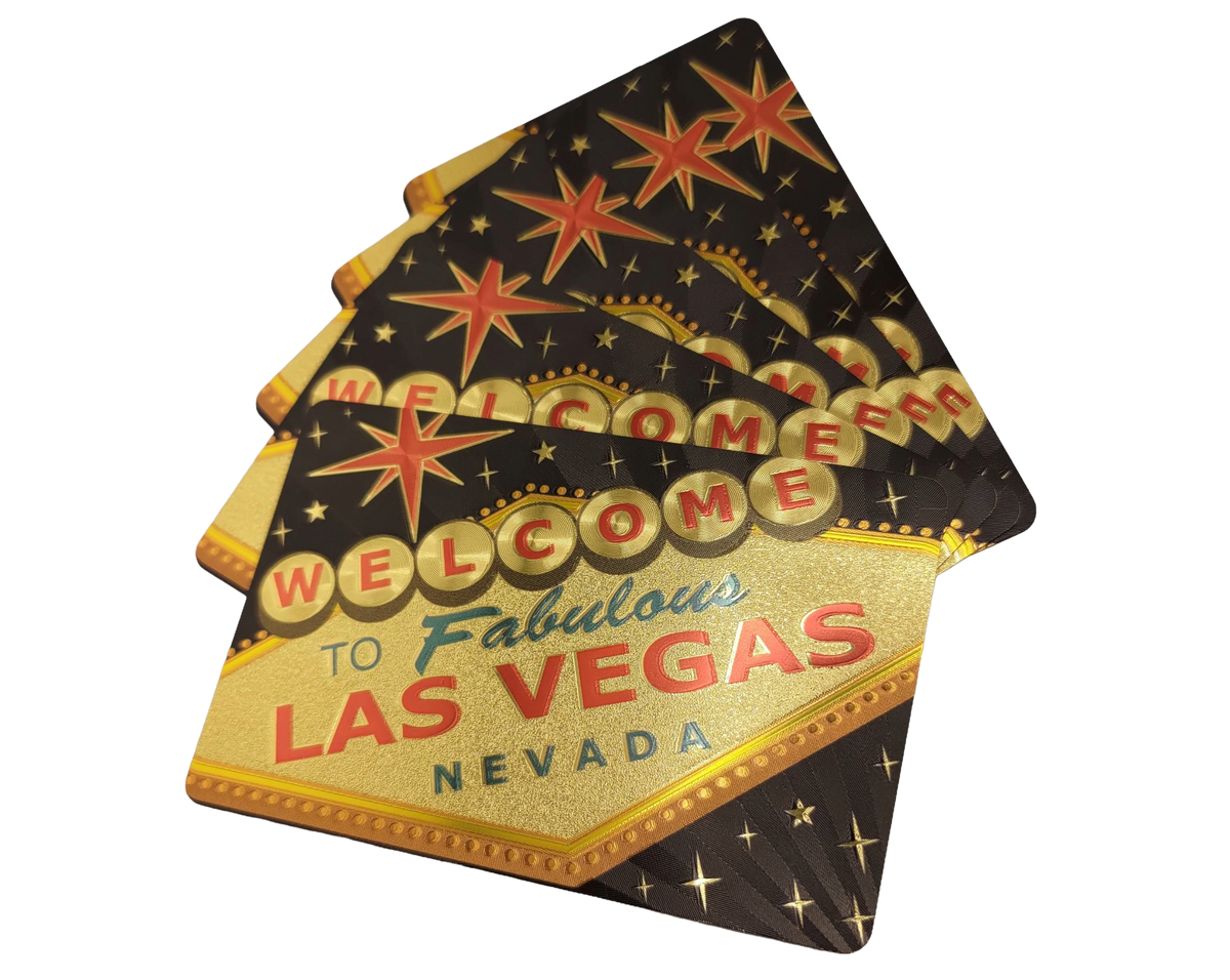 Welcome to Las Vegas Sign Foil Plastic Playing Card Deck