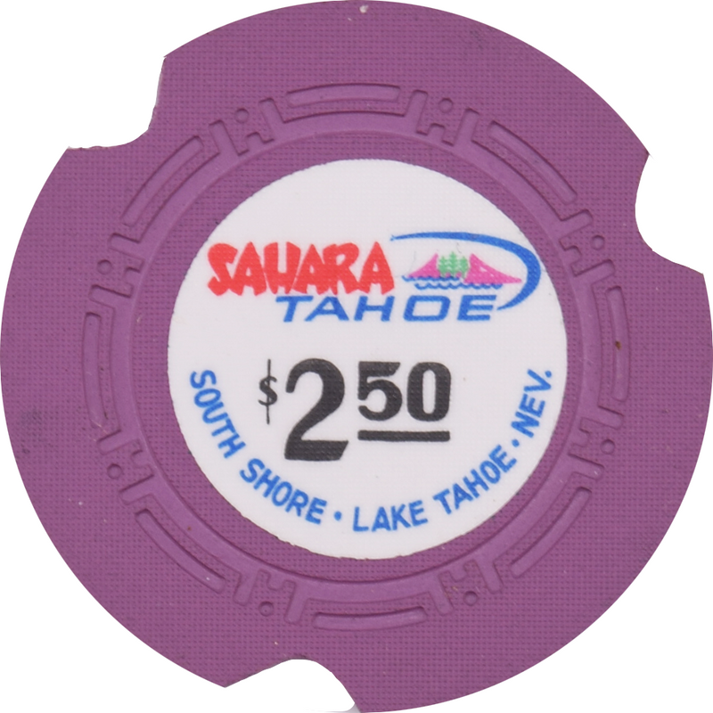 Sahara Tahoe Casino Lake Tahoe Nevada $2.50 Cancelled Chip 1965
