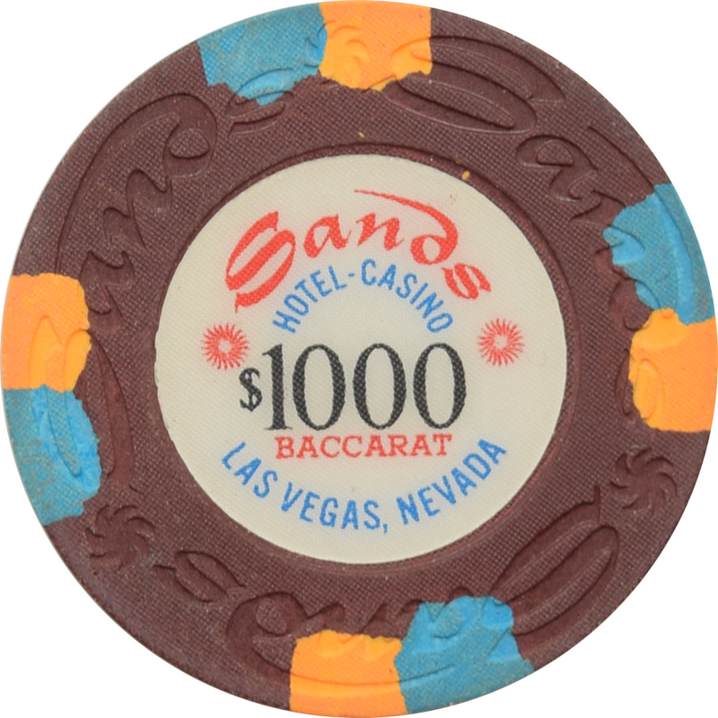 Sands Casino Las Vegas Nevada $1000 Baccarat Chip 1970s