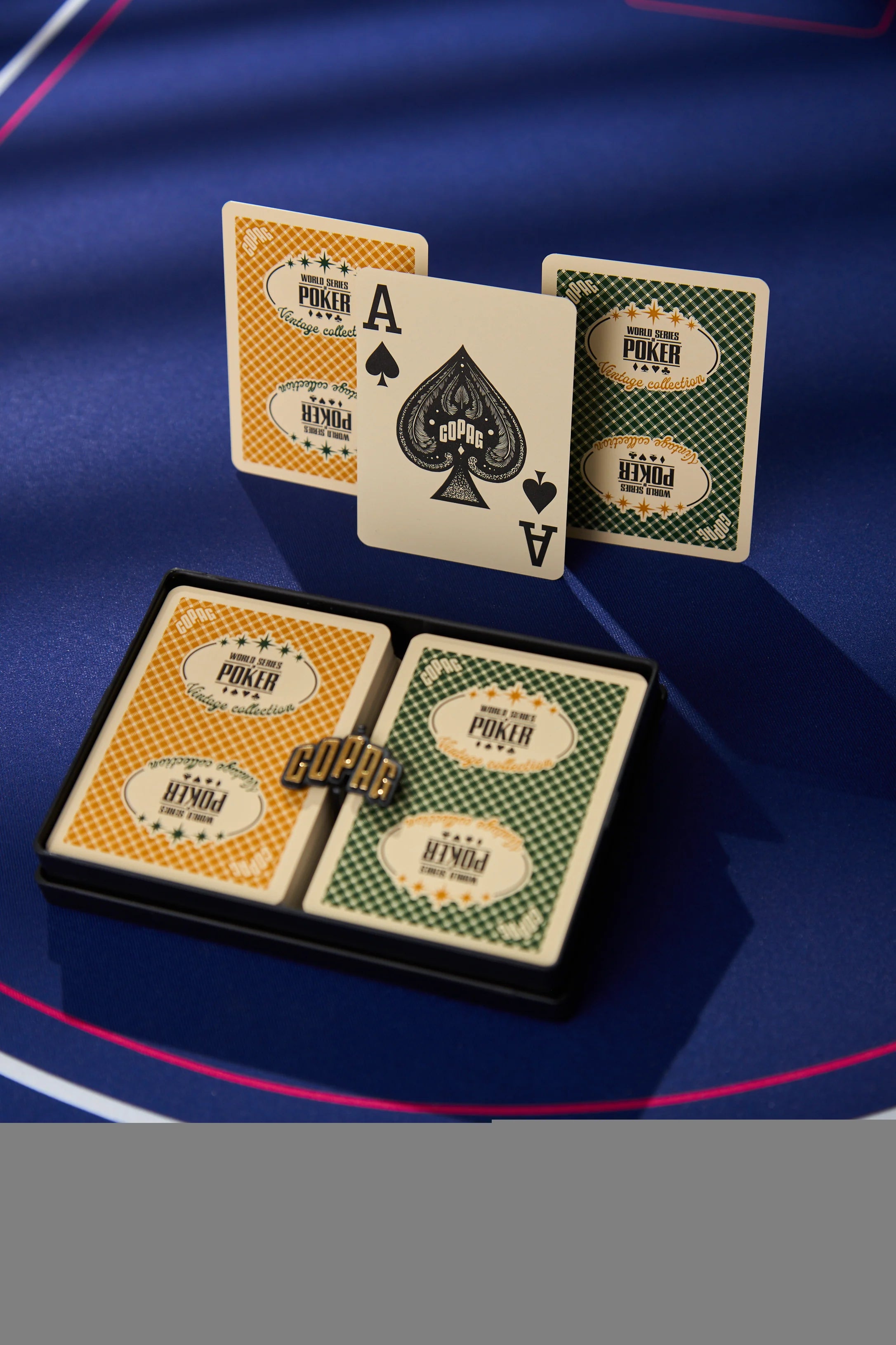 Copag Vintage WSOP Poker Size Jumbo Index Green/Gold Double Deck Set