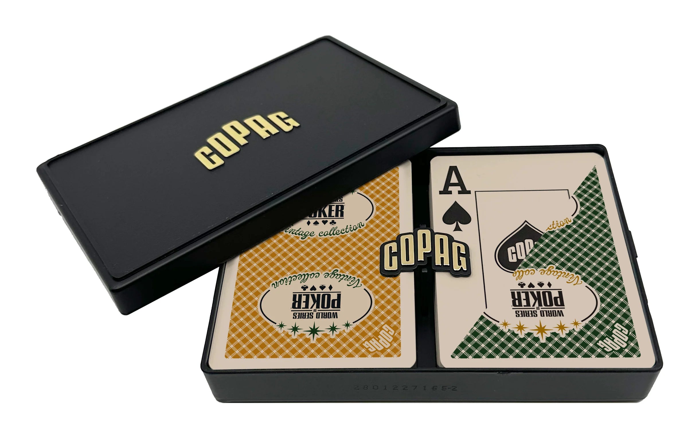 Copag Vintage WSOP Poker Size Jumbo Index Green/Gold Double Deck Set