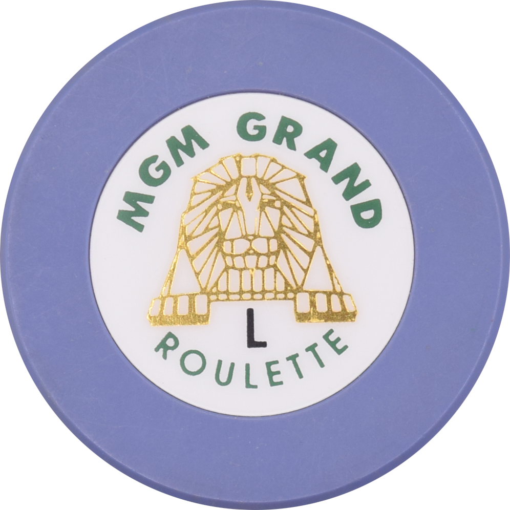 MGM Grand Casino Las Vegas NV Purple L Roulette Chip 1993