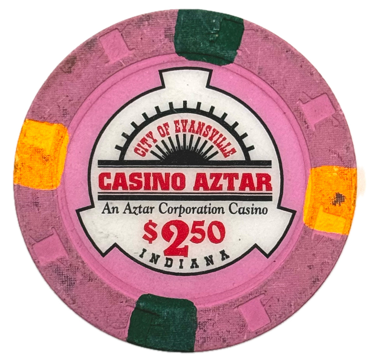 Casino Aztar Evansville IN $2.50 Chip
