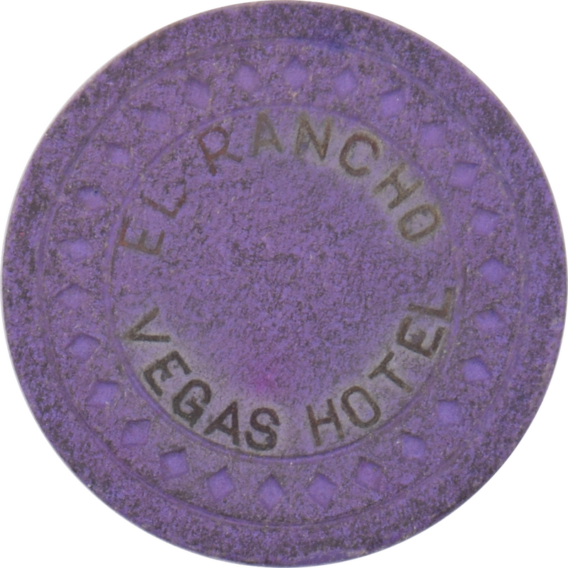 El Rancho Vegas Casino Las Vegas Nevada $5 Chip 1941