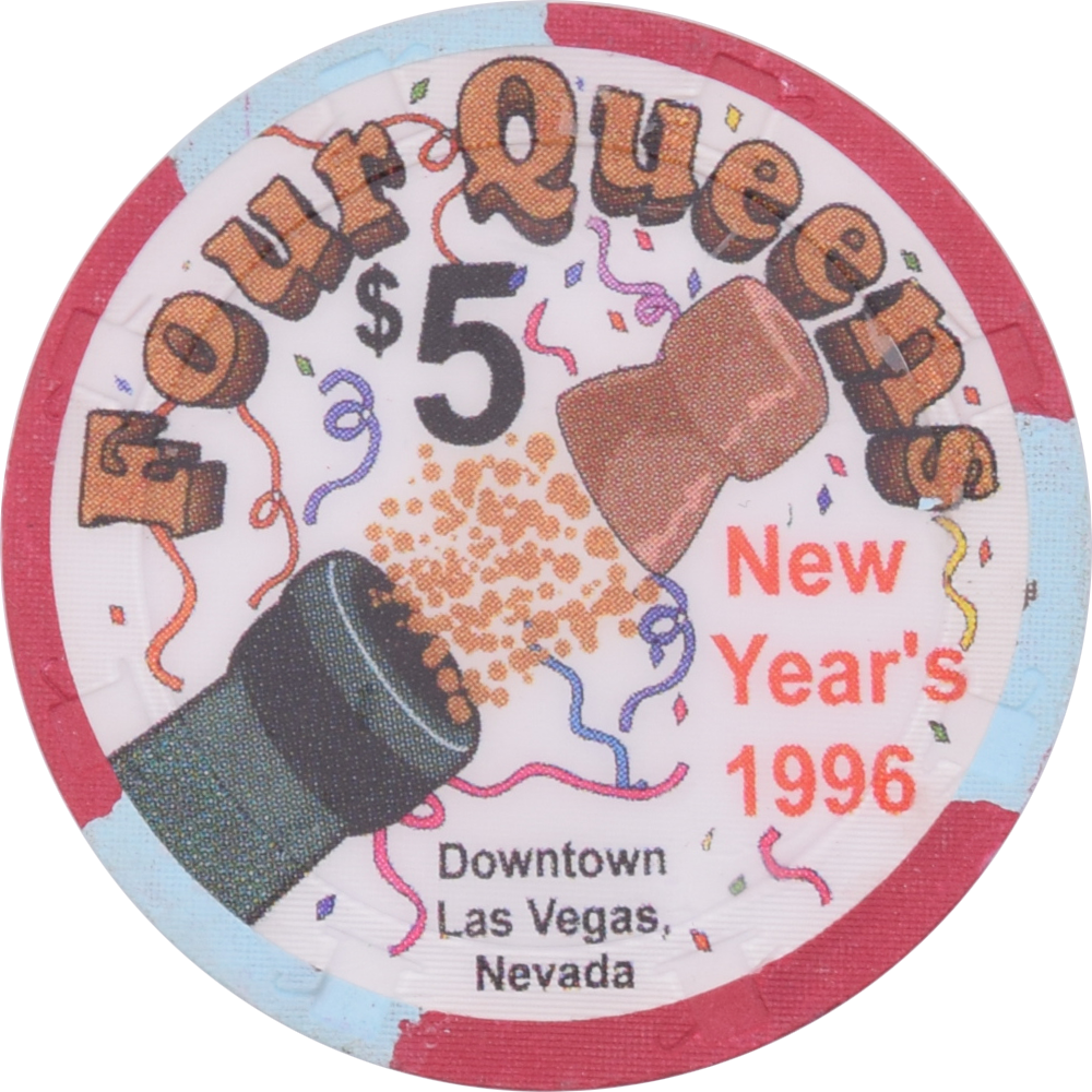 Four Queens Casino Las Vegas Nevada $5 New Year's Chip 1996