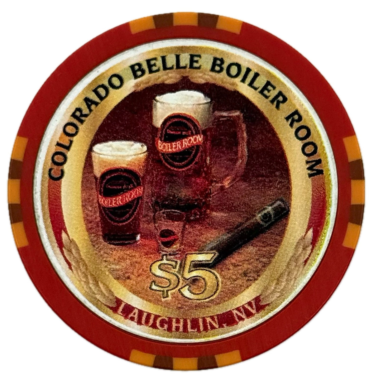Colorado Belle Casino Laughlin NV $5 Boiler Room Chip 1998