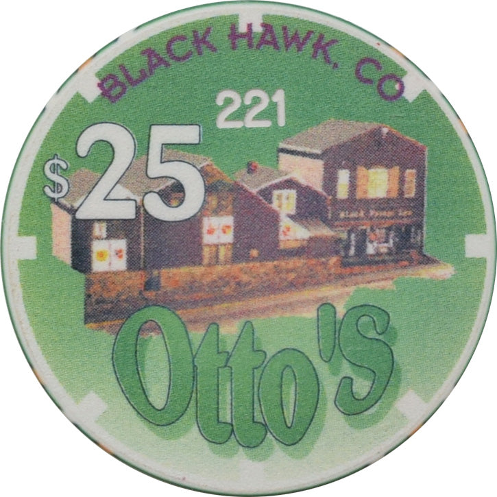 Otto's Casino Black Hawk Colorado $25 5th Anniversary Chip 1996