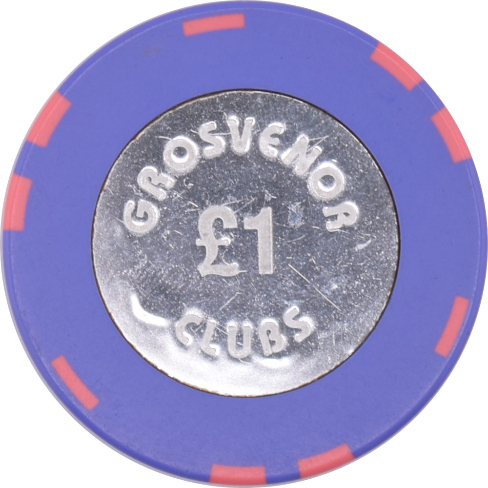 Grosvenor Casinos United Kingdom UK £1 3 SXS Pink Chip