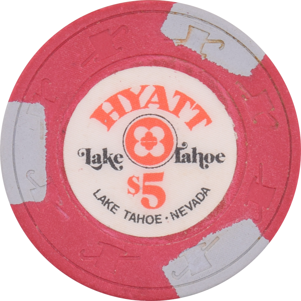 Hyatt Casino Lake Tahoe Nevada $5 SCV Chip 1976