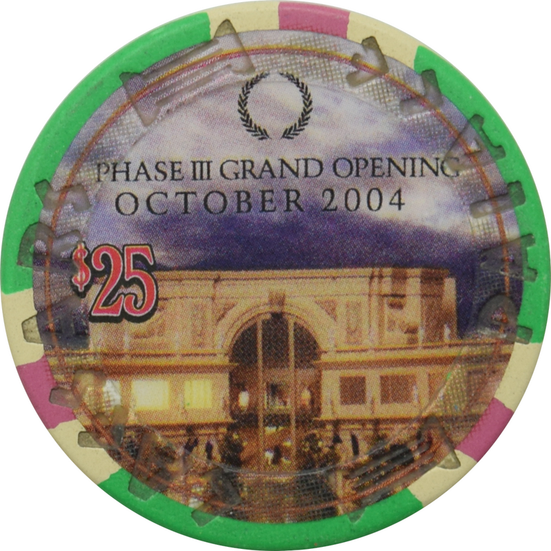 Caesars Palace Casino Las Vegas Nevada $25 Phase III Grand Opening Chip 2004