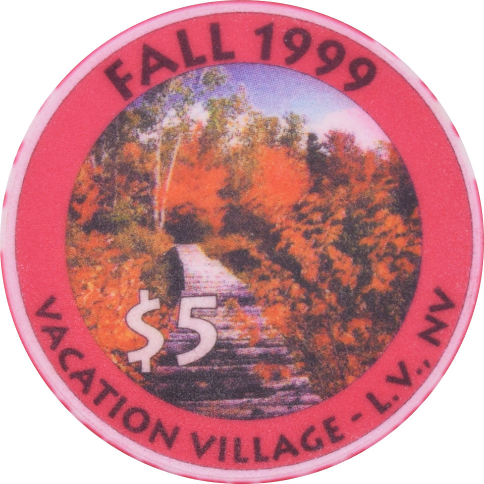 Vacation Village Casino Las Vegas Nevada $5 Fall Chip 1999