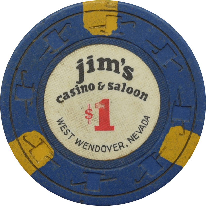 Jim's Casino Wendover Nevada $1 Chip 1970