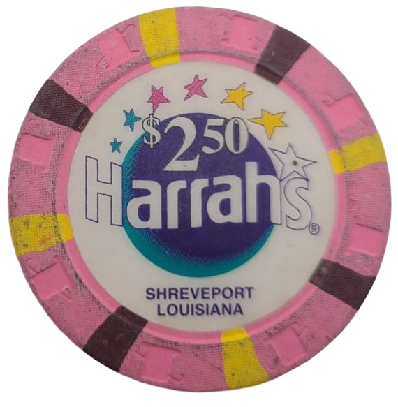 Harrah's Casino Shreveport Louisiana $2.50 Chip