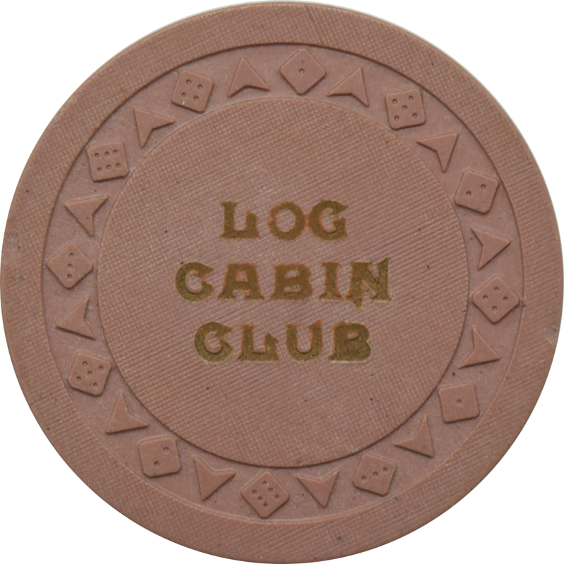 Log Cabin Club Casino Hawthorne Nevada Lt Purple Chip 1953