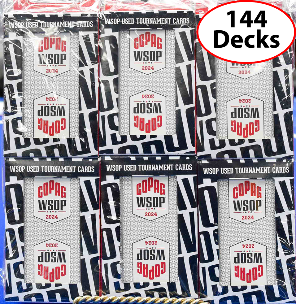 144 Used Black Decks WSOP 2024 Copag Plastic Playing Cards Bridge Size