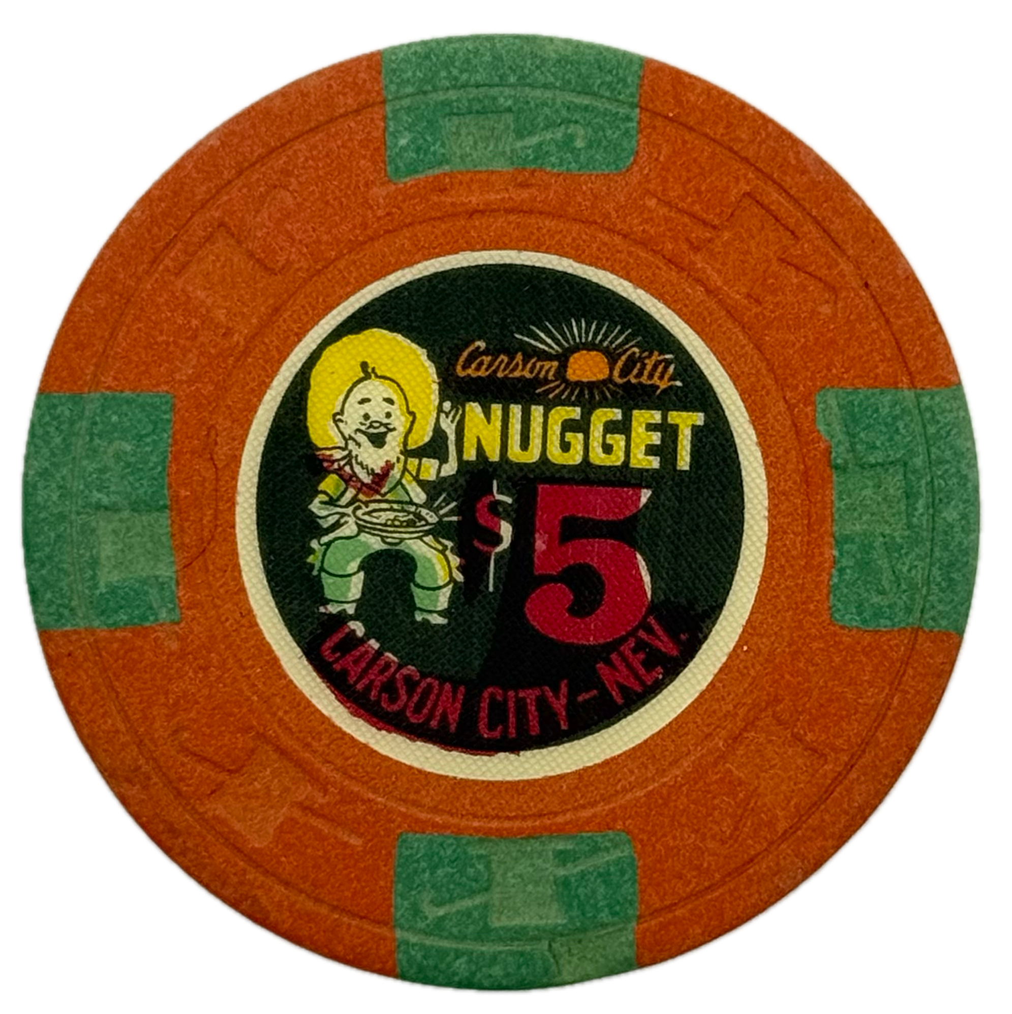 Carson City Nugget Casino Carson City NV $5 Chip 1980s