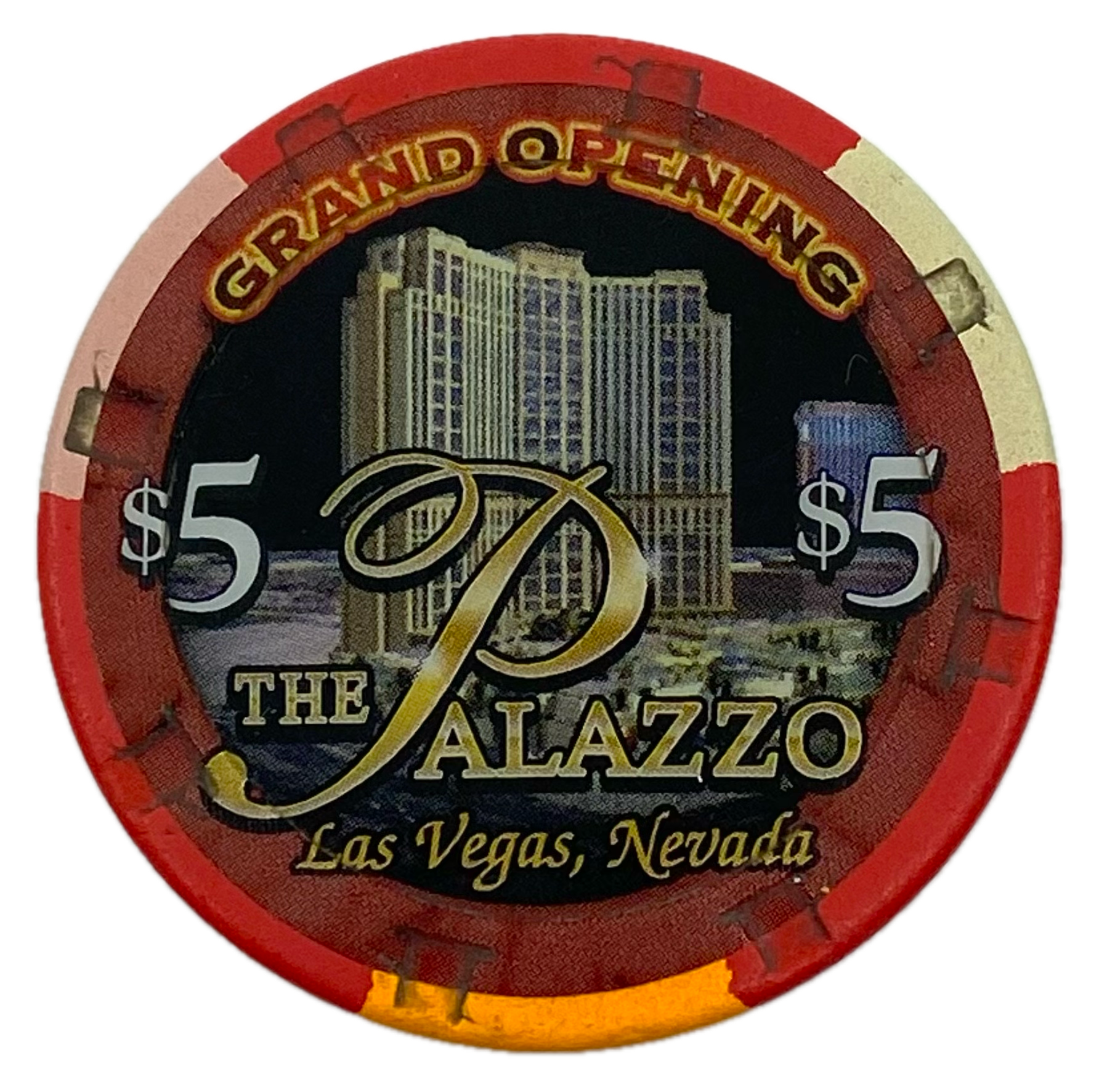 Palazzo Casino Las Vegas Nevada $5 Grand Opening Chip 2008