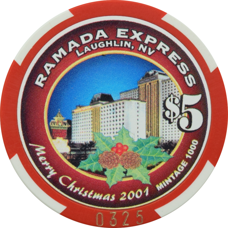 Ramada Express Casino Las Vegas Nevada $5 Christmas/New Years Chip 2001