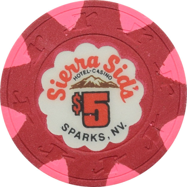 Sierra Sid's Casino Sparks Nevada $5 Chip 1978