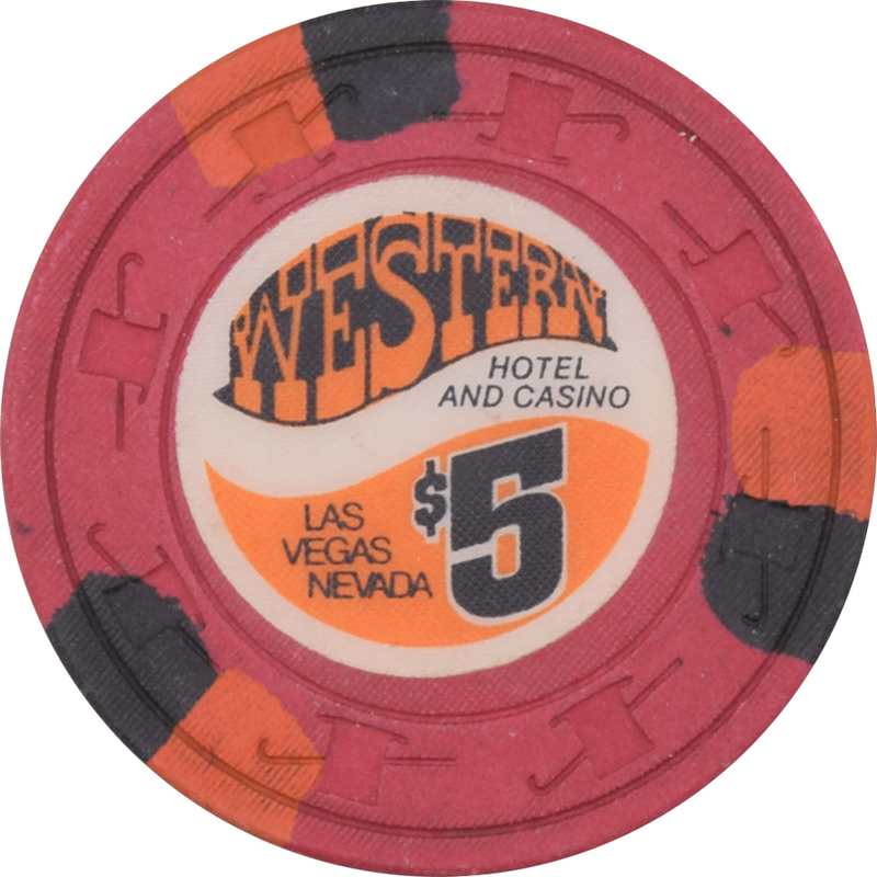 Western Casino Las Vegas Nevada $5 Chip 1971
