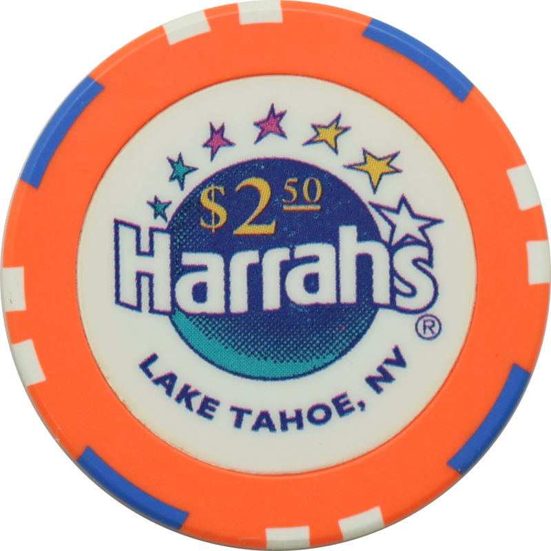 Harrah's Casino Lake Tahoe Nevada $2.50 Chip 1996